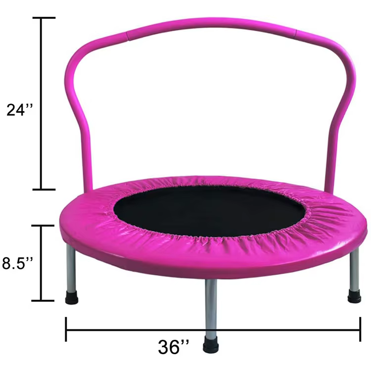 Household 36 Inch Mini Bungee Jumping Small Trampolines Kids Trampoline Indoor for Sale — image 3