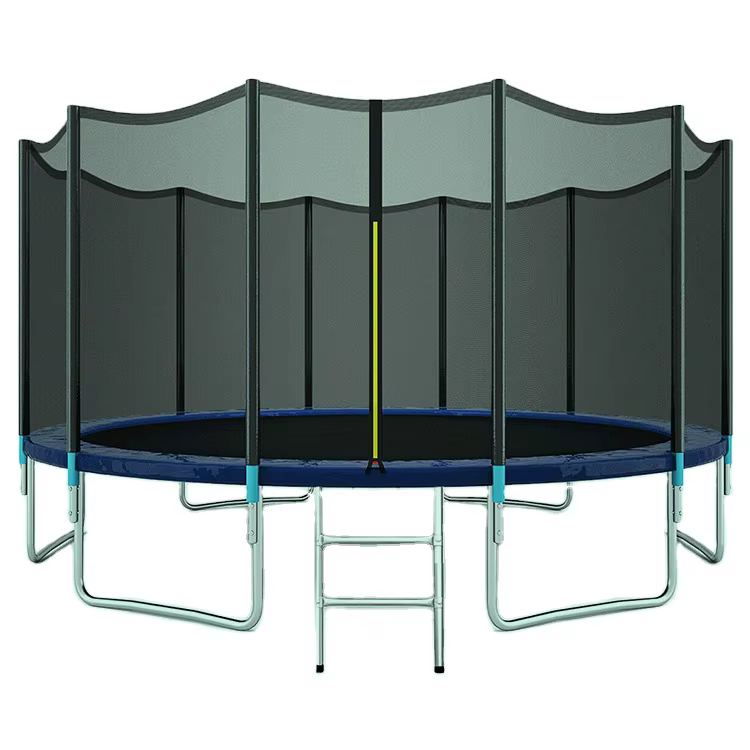 Quality Assurance Kids Cardio Training Gymnastic Trampoline Outdoor Trampoline  With Guard Rail — image 5