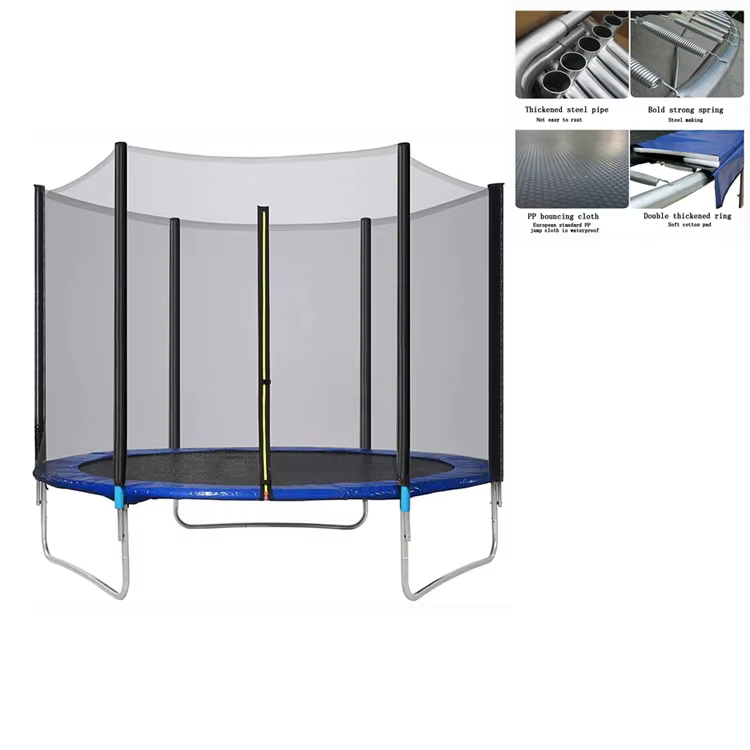 Hot Selling Trampoline Outdoor Park 14FT Kids Family Big Unisex Trampoline with Ladder — image 3