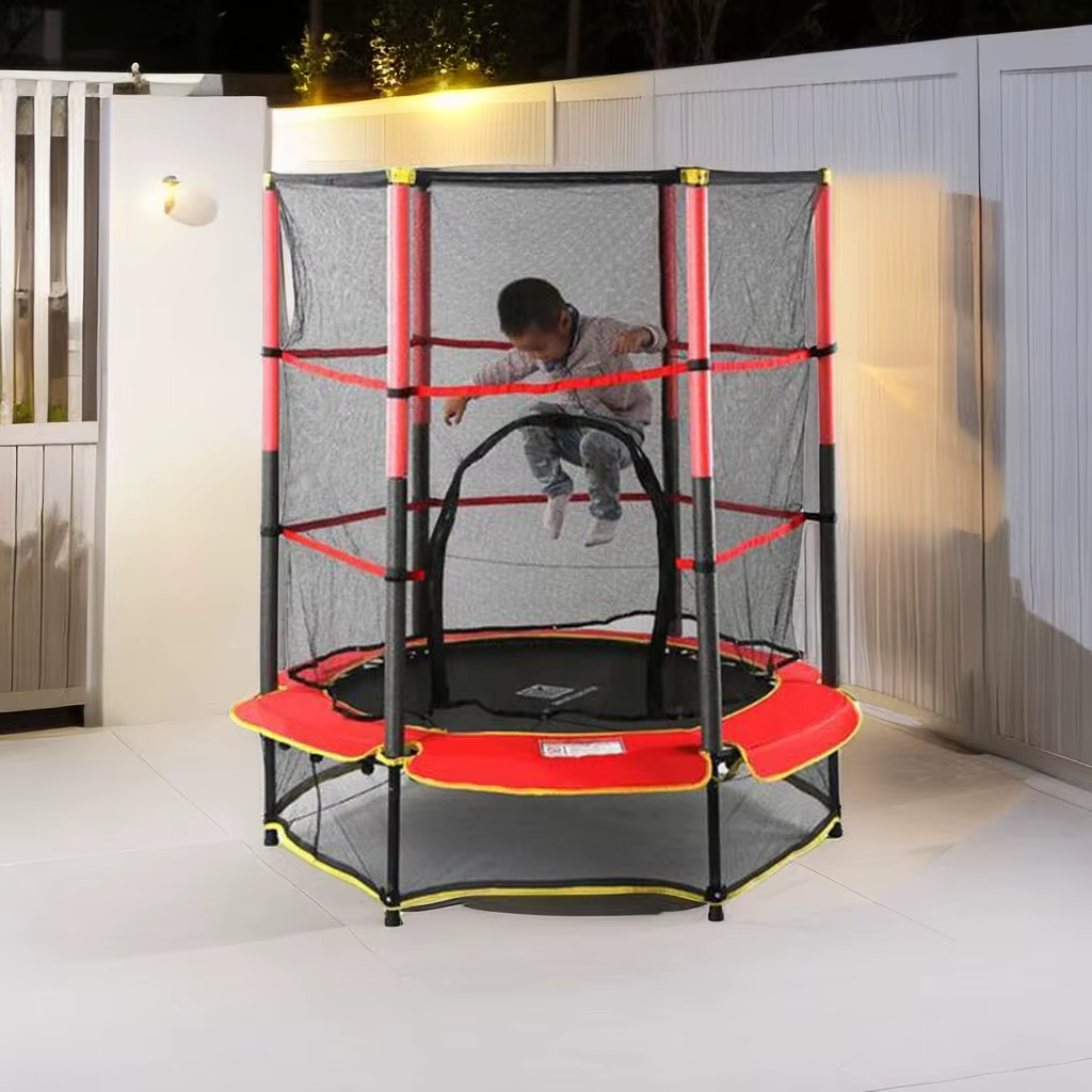 Kid's Home Exercise Equipment Outer Net Trampoline Cheap 55 Inch Kids Trampoline For Sale — image 2