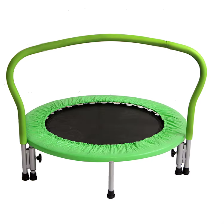 Factory Supply 36 Inches Trampoline Mini Kids Indoor Cardio Exercise Square Trampolines With Handlebar — image 2