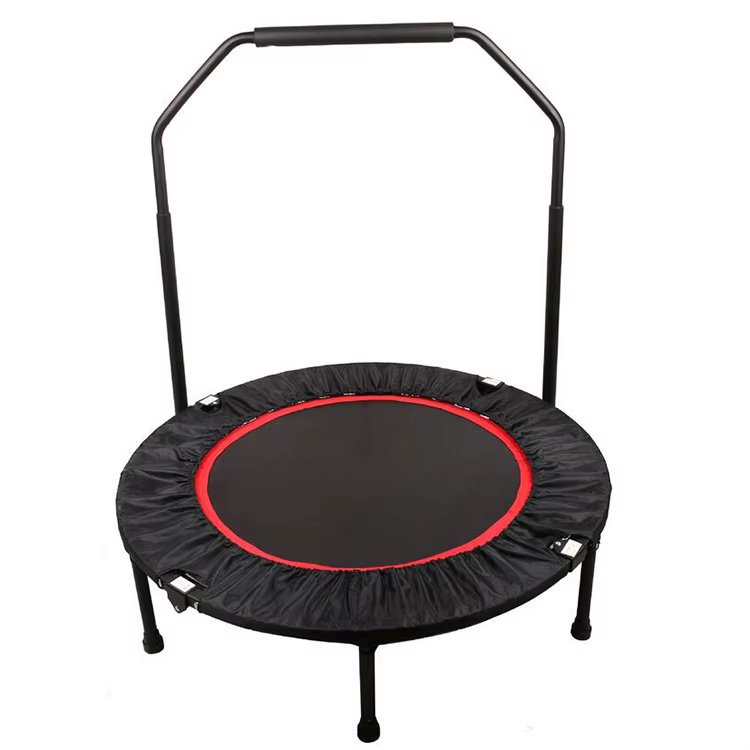 Oem Factory Indoor Trampoline Handle Adjustable Jumping Kids Fitness Trampoline for Children — image 2