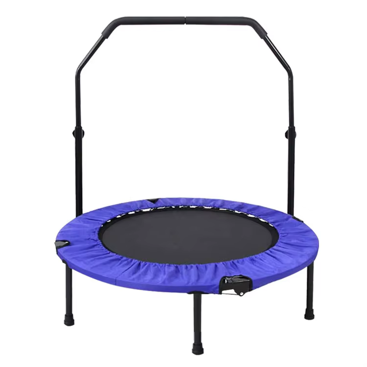 Oem Factory Indoor Trampoline Handle Adjustable Jumping Kids Fitness Trampoline for Children — image 3