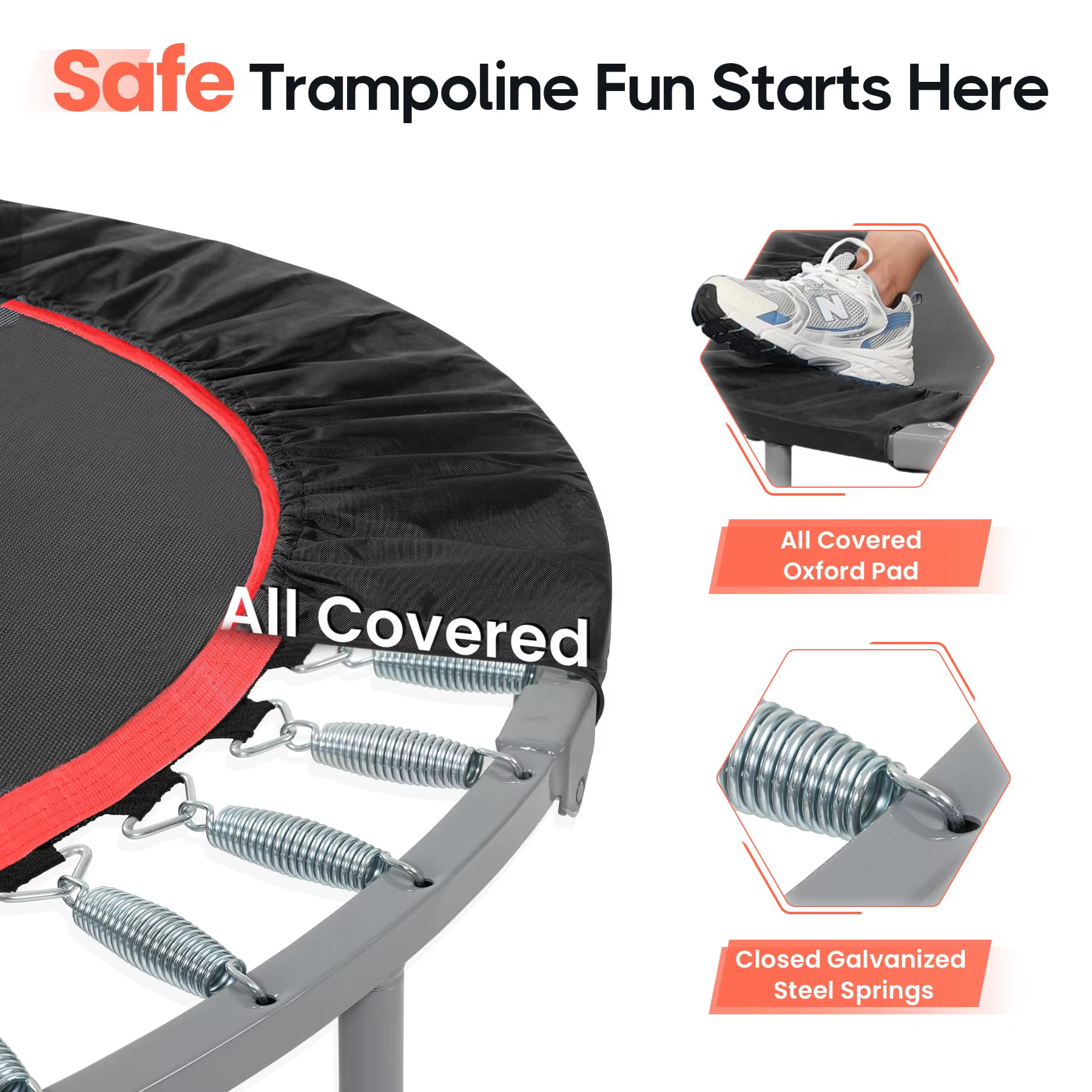 Factory Sales Indoor Mini Round Folding Rebounder Park Fitness Jumping Trampoline — image 3