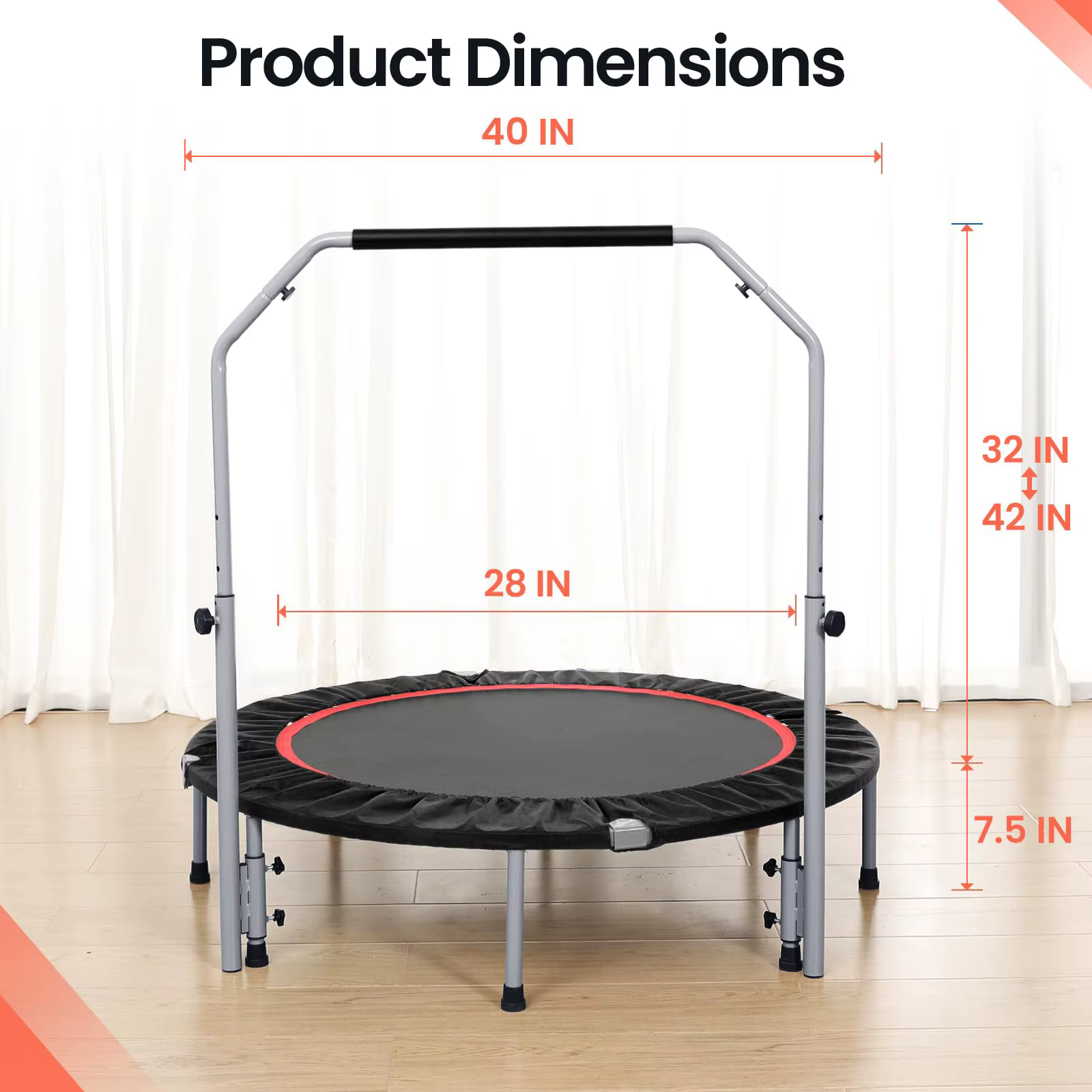 Factory Sales Indoor Mini Round Folding Rebounder Park Fitness Jumping Trampoline — image 5