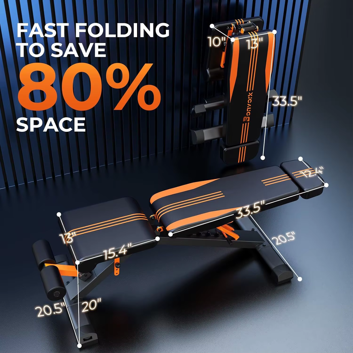 High Quality Portable Exercise Fitness Bench Multifunctional Adjustable Workout Bench for Home Gym — image 2