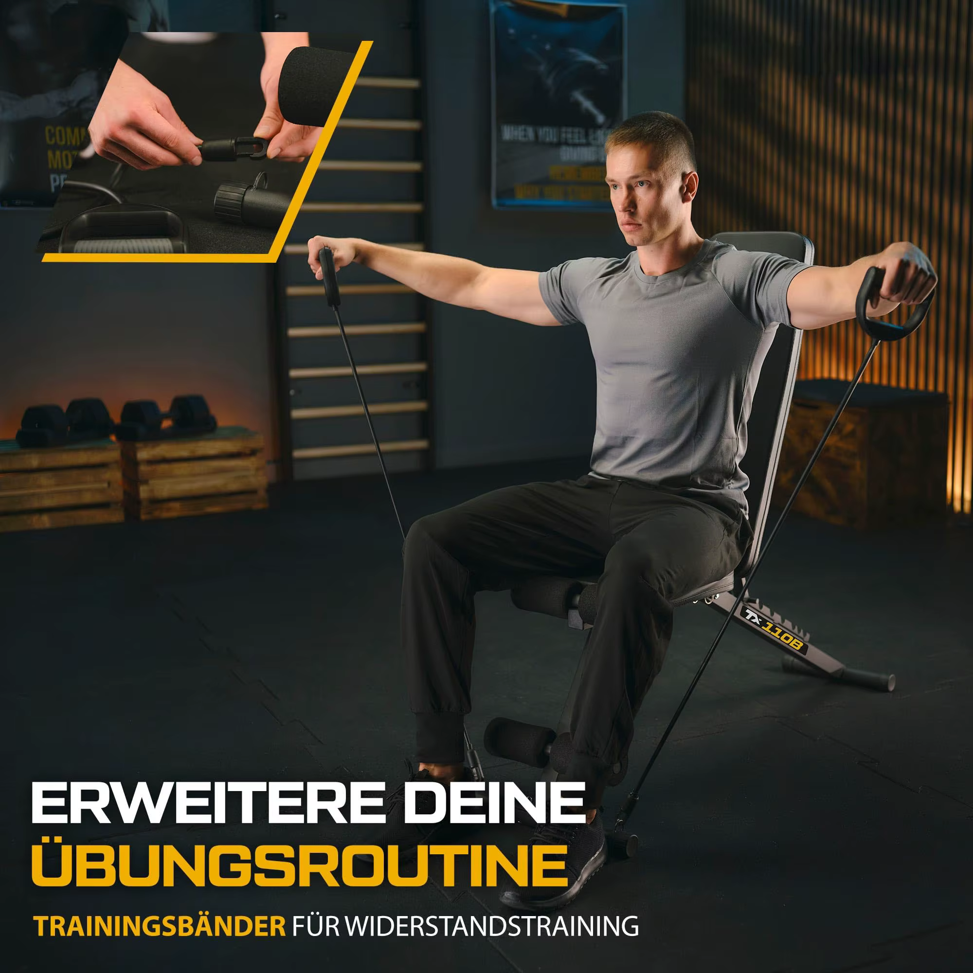 Folding Bench Strength Training Full-Body Adjustable Fitness Gym Workout Incline-Decline Weight Bench — image 2