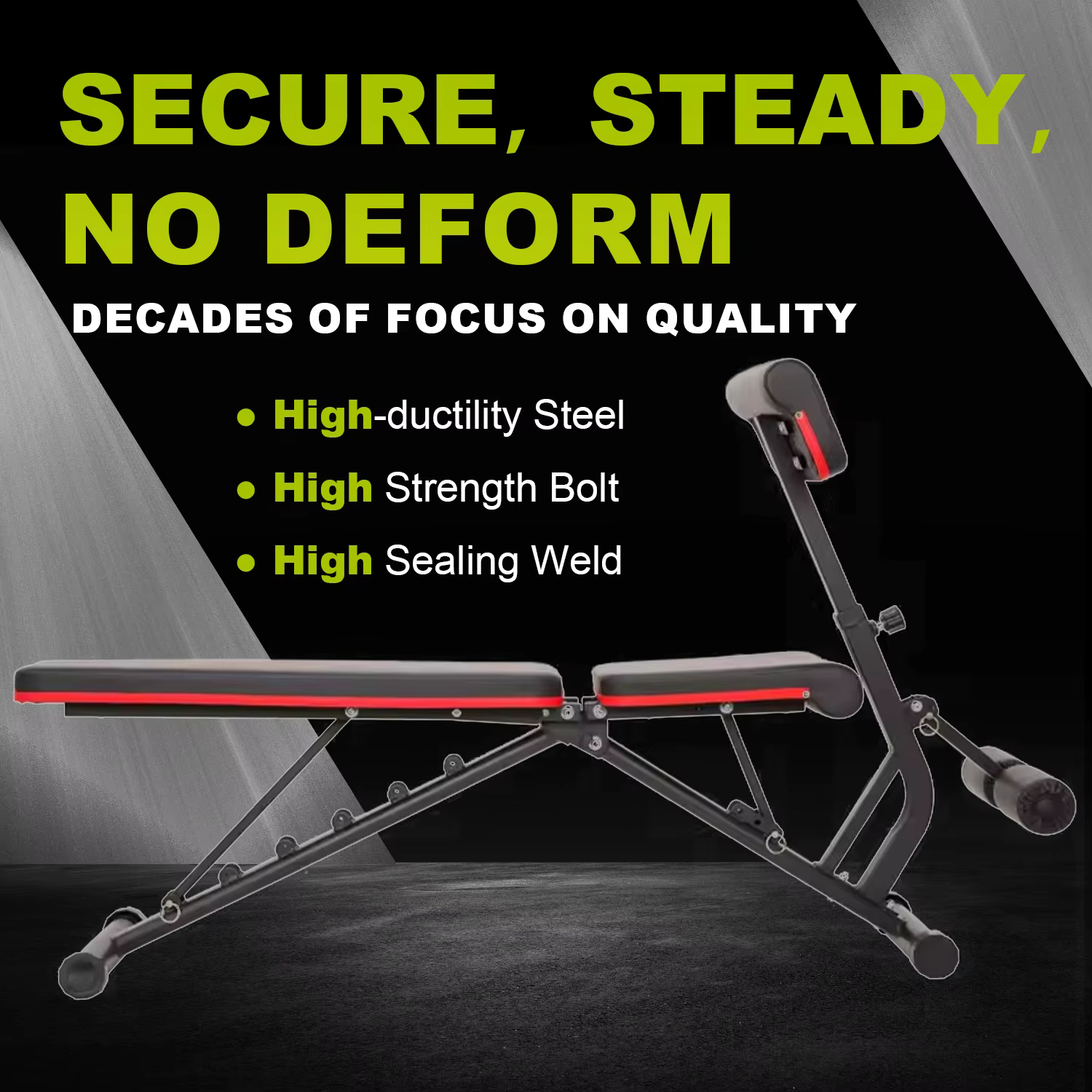 Adjustable Flat Incline Decline Commercial Weight Lifting Bench Press Foldable Incline Dumbbell Weight Bench — image 2