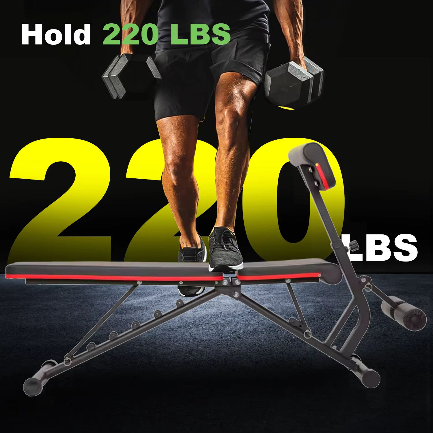 Adjustable Flat Incline Decline Commercial Weight Lifting Bench Press Foldable Incline Dumbbell Weight Bench — image 3