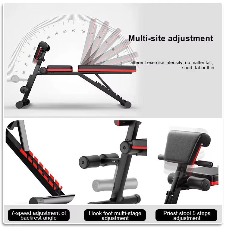 Adjustable Flat Incline Decline Commercial Weight Lifting Bench Press Foldable Incline Dumbbell Weight Bench — image 6