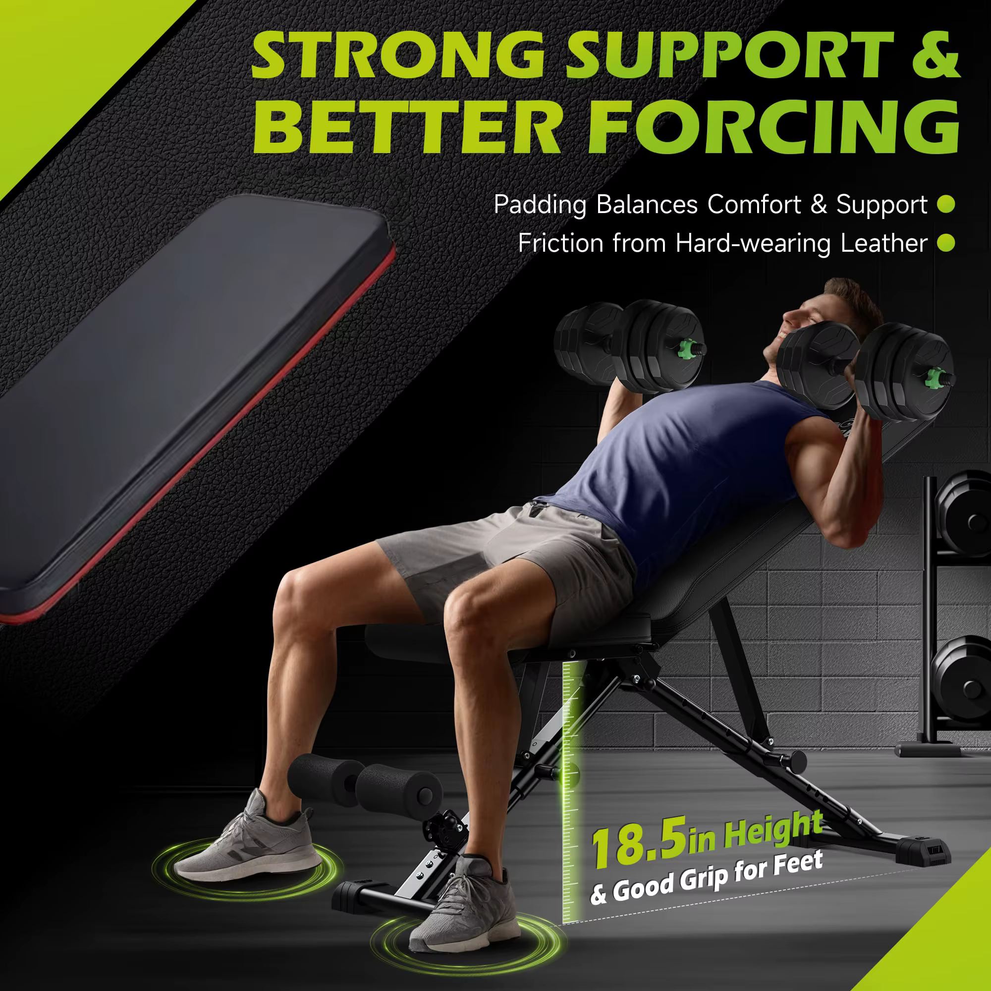 Best Selling Foldable Adjustable Weight Bench Incline Weight Lifting All-in-one Workout Benches — image 2