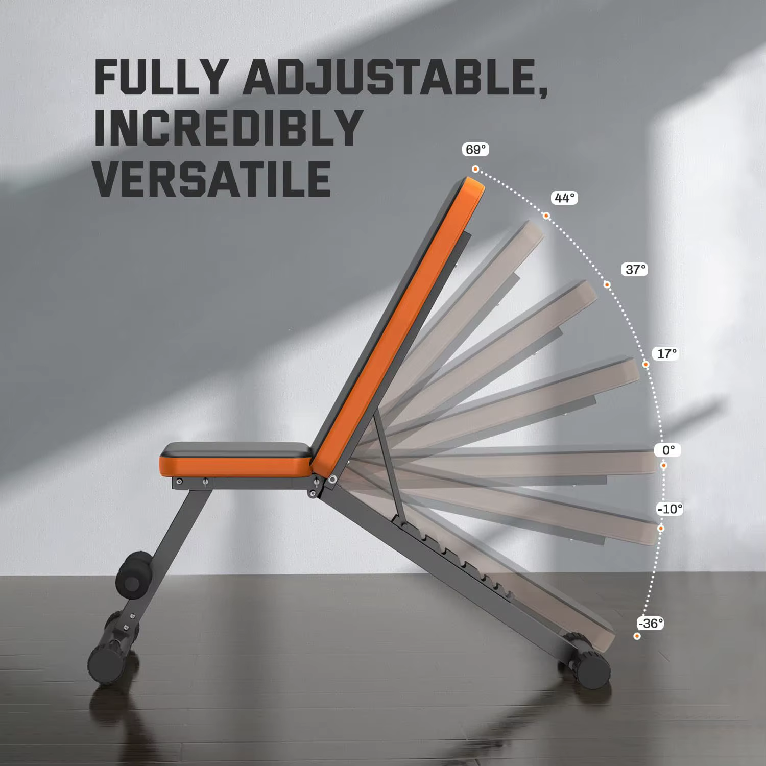 Bodybuilding Exercise Bench Dumbbell Weight Workout Easy to Assemble Folding Adjustable Workout Benches — image 2