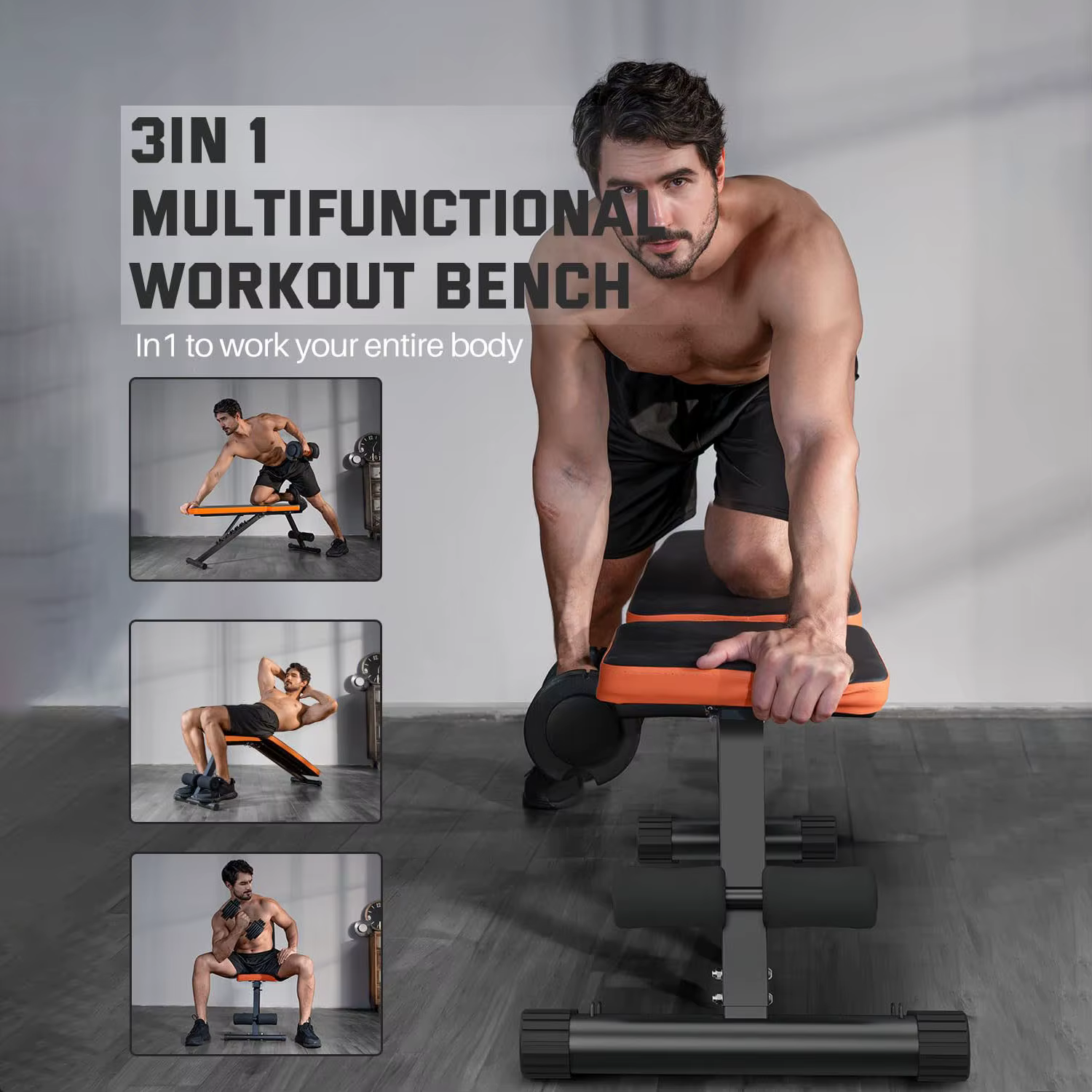 Bodybuilding Exercise Bench Dumbbell Weight Workout Easy to Assemble Folding Adjustable Workout Benches — image 5