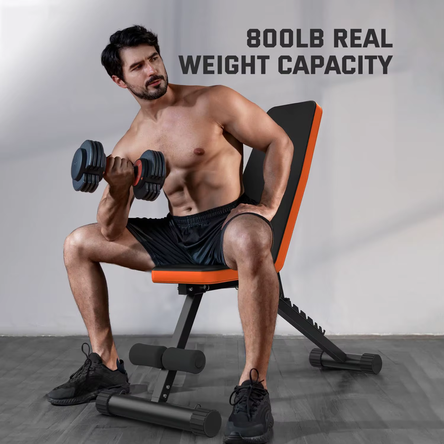 Bodybuilding Exercise Bench Dumbbell Weight Workout Easy to Assemble Folding Adjustable Workout Benches — image 6