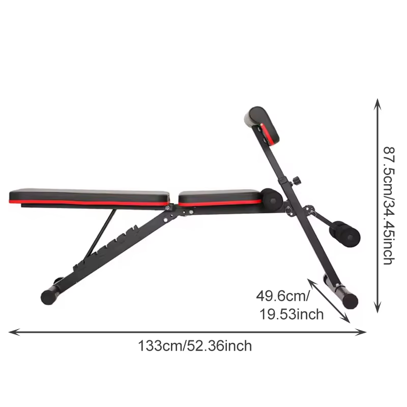 China Supplier Exercise Bench Bodybuilding Collapsible Home Gym Workout Sit up Bench — image 2