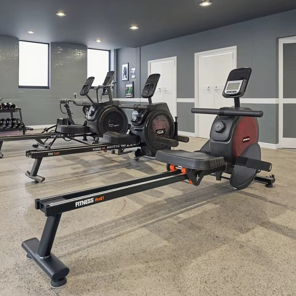 Home Rowing Machine Max Loading to 220lbs Steel Frame Indoor Fitness Equipment Seated Row Machine — image 3
