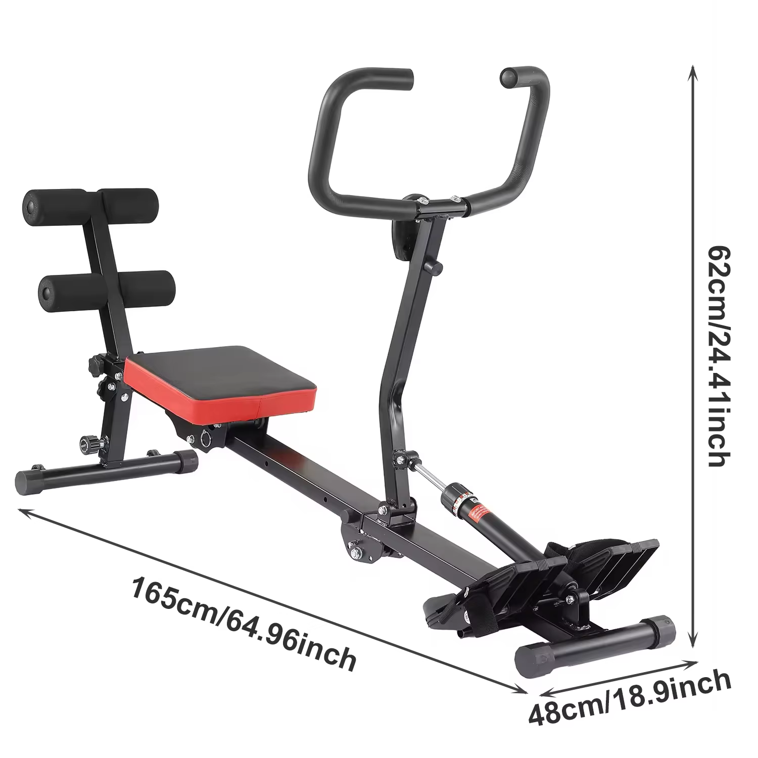 New Promotional Durable Home Use Exercise Fitness Portable Gym Rowing Machine with Backrest — image 2