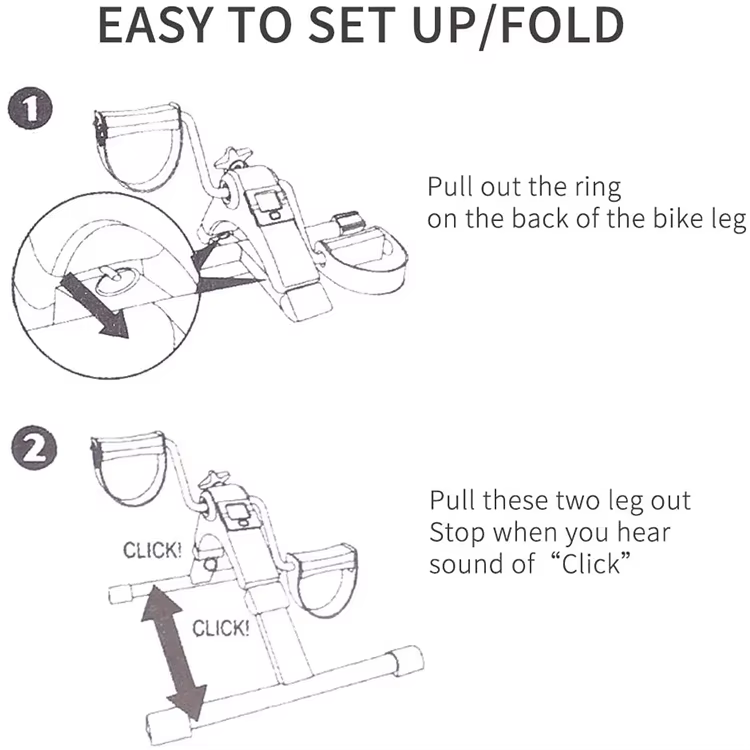Factory Price Exercise Bike Mini Desk Max Loading to 100kgs Mini Pedal Exercise Bike  for Home Gym — image 3