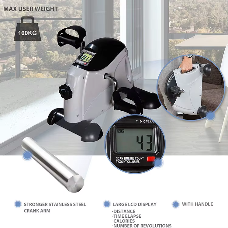 Indoor Sports Cardio Fitness Equipment Mini Exercise Pedal Bike Therapy Mini Bike Under Desk Elliptical — image 4