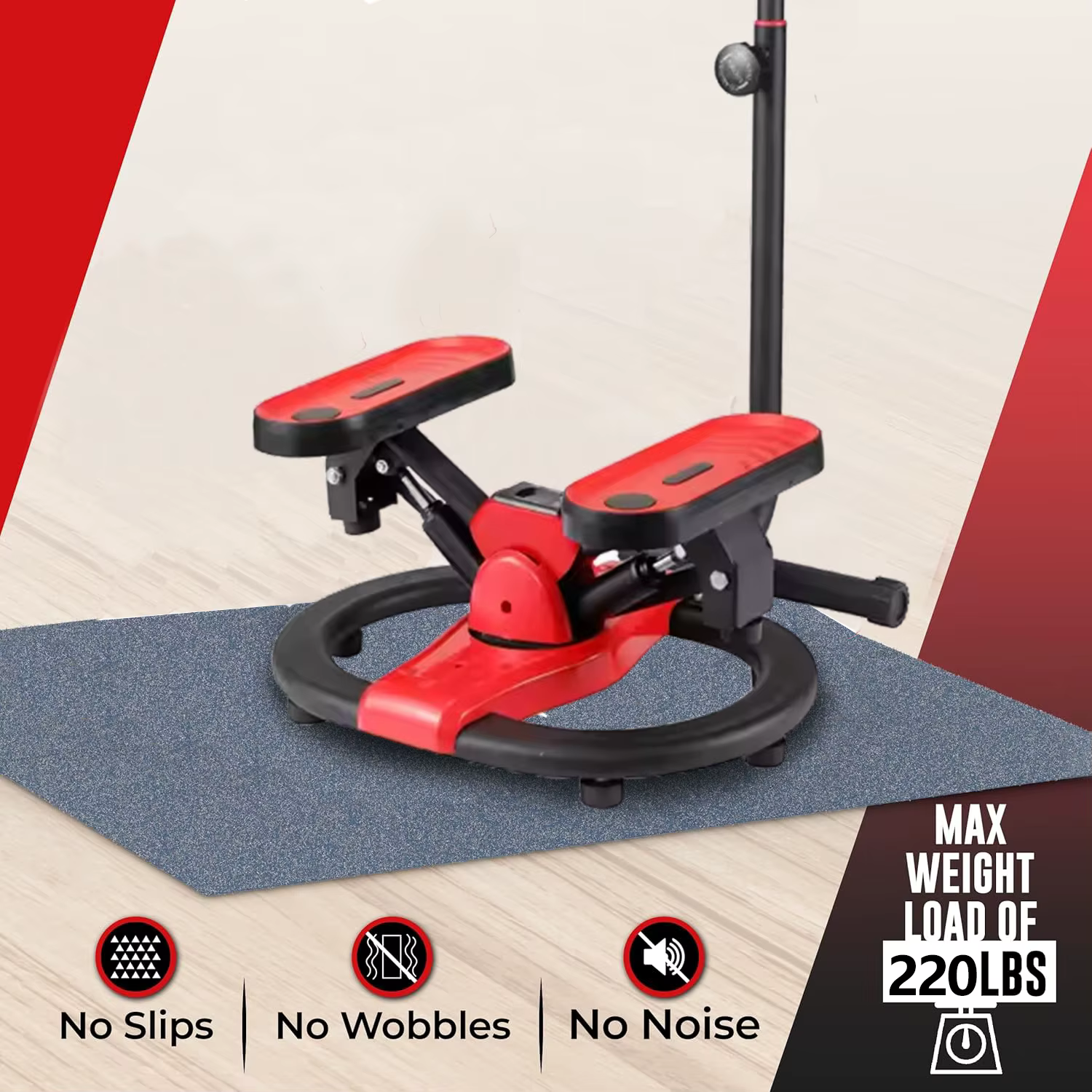 Quality Protection Home Aerobic Mini Stepper Vertical Cardio Training Exercise Stepper for Home — image 4