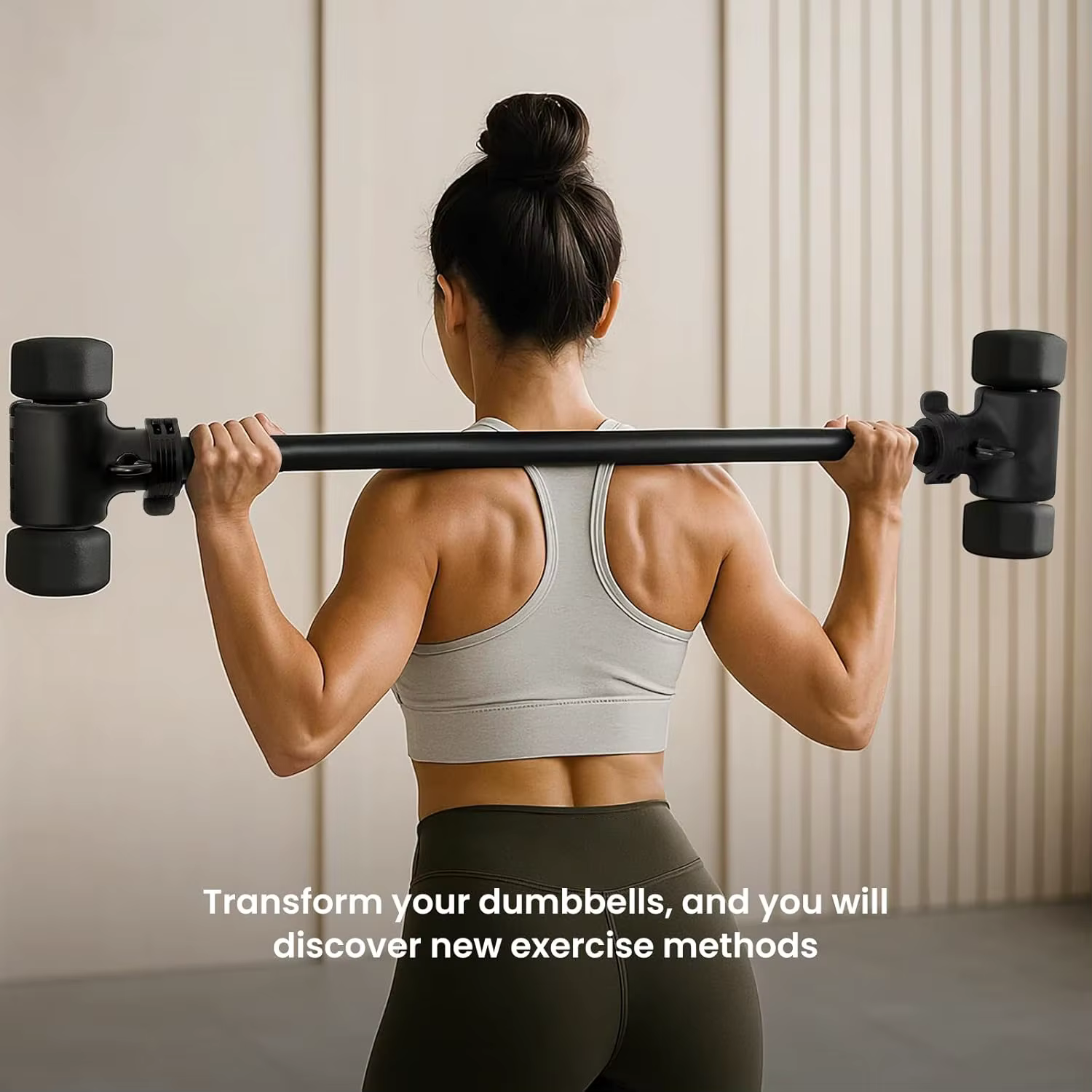 High Quality Professional Gym Use Fitness Barbell Holder Weights Adjustable Powerlifting Strength Training Dumbbell Barbell Set — image 2