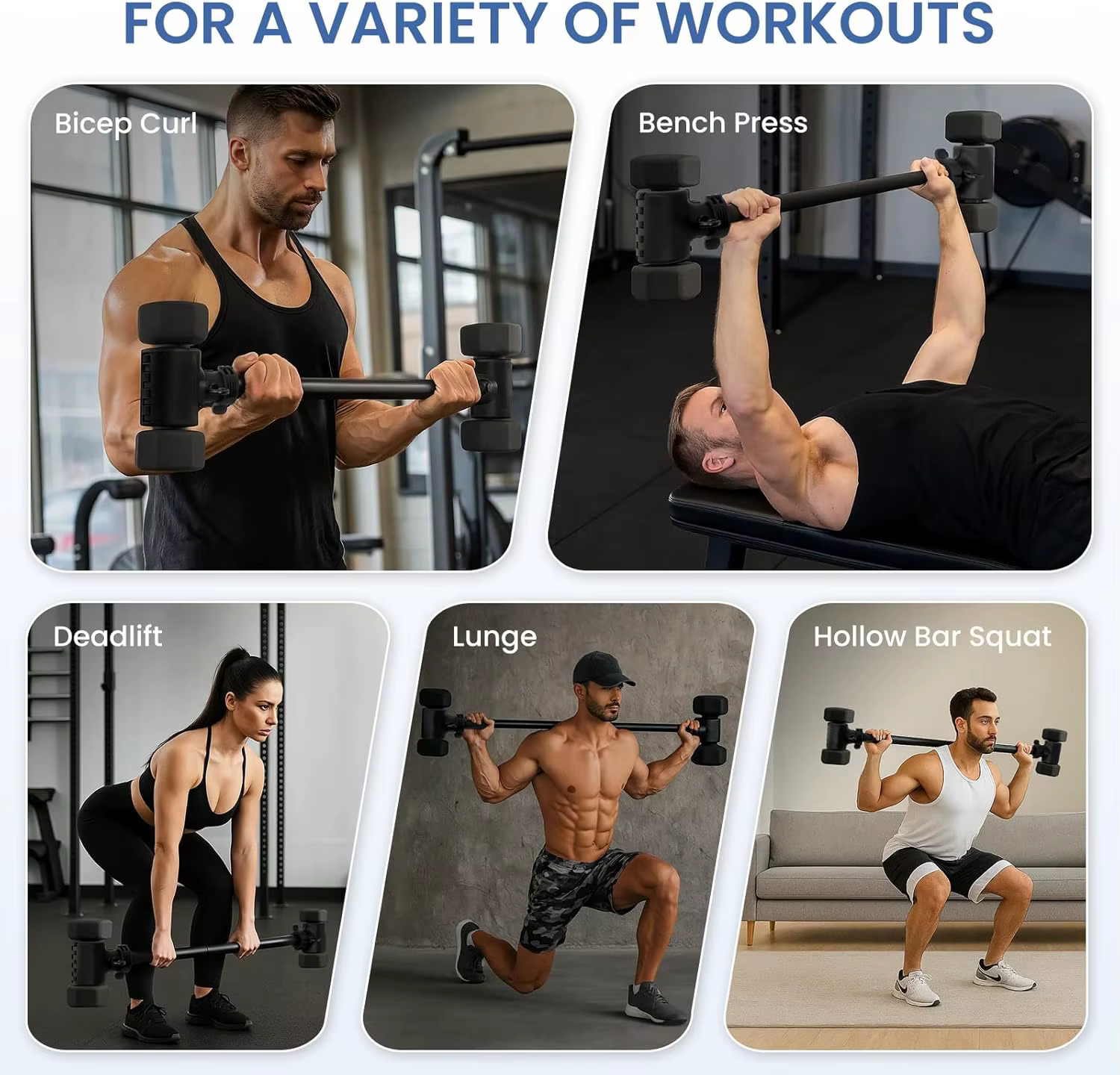 High Quality Professional Gym Use Fitness Barbell Holder Weights Adjustable Powerlifting Strength Training Dumbbell Barbell Set — image 3