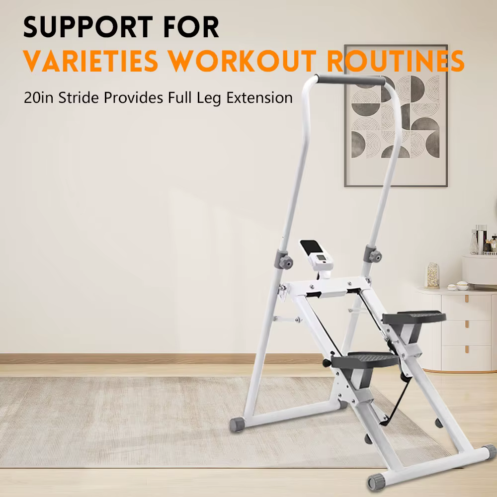 New Updated Climbing Machine Climbing Fitness Anti Slip Pedal Exercise Climber Machine With Monitor — image 4