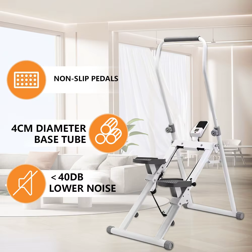 New Updated Climbing Machine Climbing Fitness Anti Slip Pedal Exercise Climber Machine With Monitor — image 5