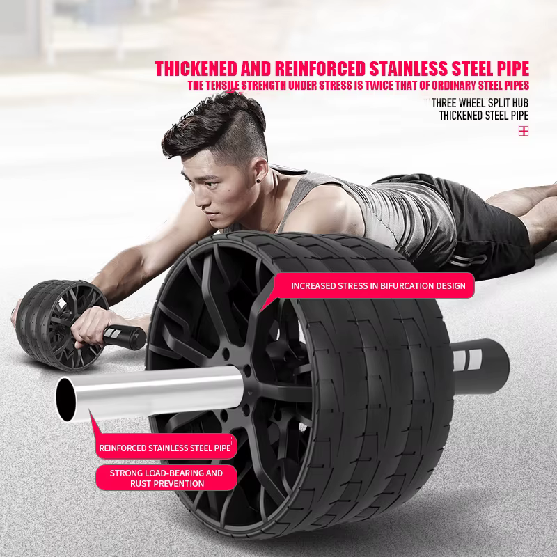 Professional Manufacturer Abs Trainer Fitness Gym Abdominal Resistance Exercise Ab Wheel Roller — image 3