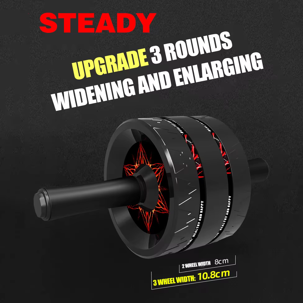Christmas Sale Sports Fitness Wheel Roller Home Office Gym Fitness Exercises Abdominal Ab Wheel Roller — image 3
