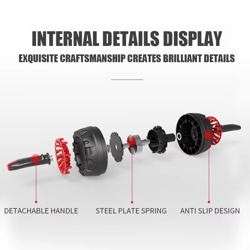 New Arrival Gym Abdominal Exercise Roller Abs Sport Home Use Strength Training Ab Wheel Roller — image 3