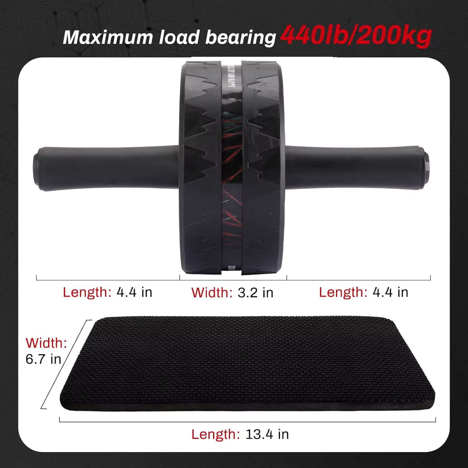 Home Office Fitness Gym Ab Wheel Roller Abdominal and Stomach Exercises Fitness Wheel Roller — image 5