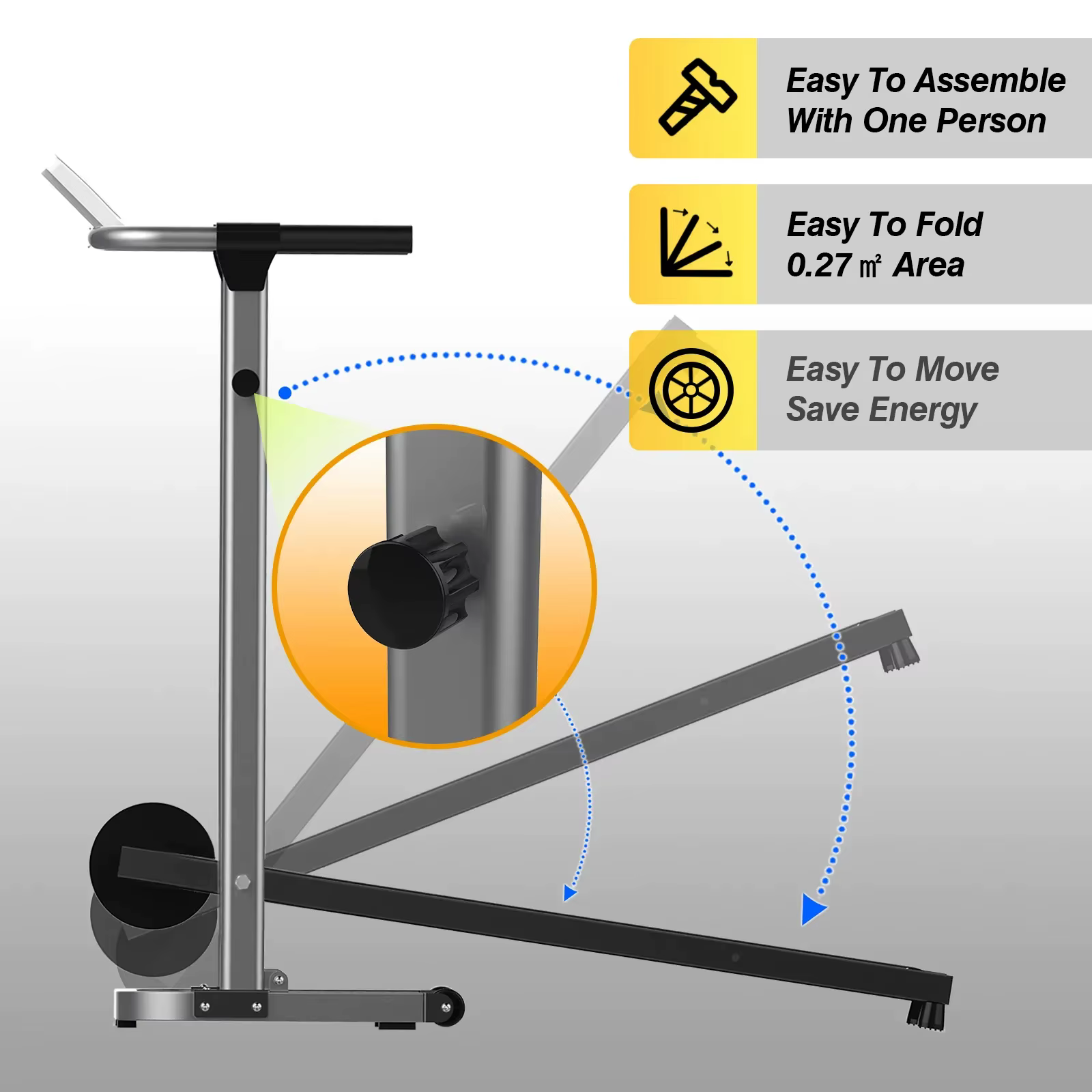 Lightweight and Collapsible for a Better Price Walking Pad Treadmill Foldable Underdesk Treadmill — image 2
