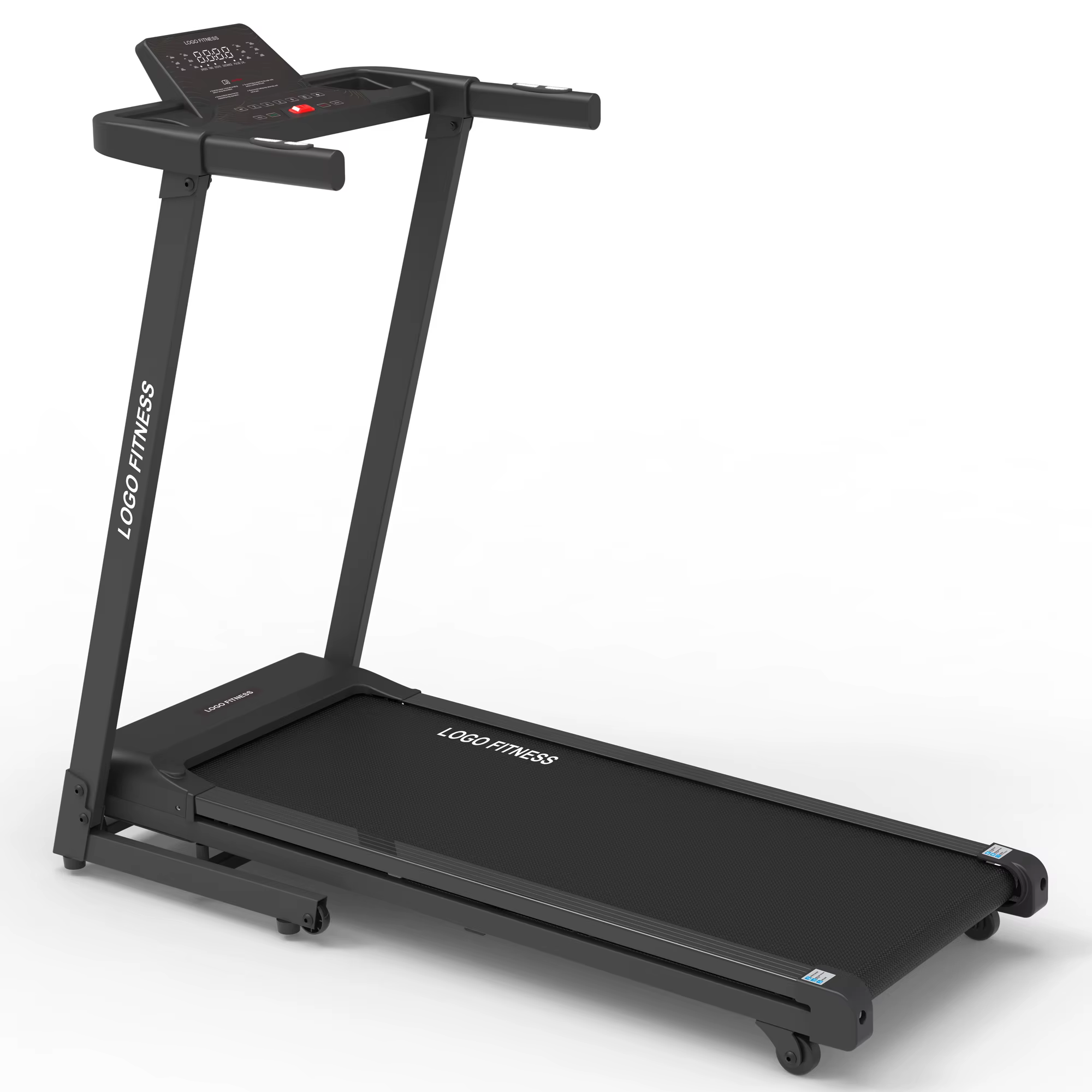Gymbopro Shock Absorption with Cup Holder Portable Treadmill Machine Foldable for Home — image 3