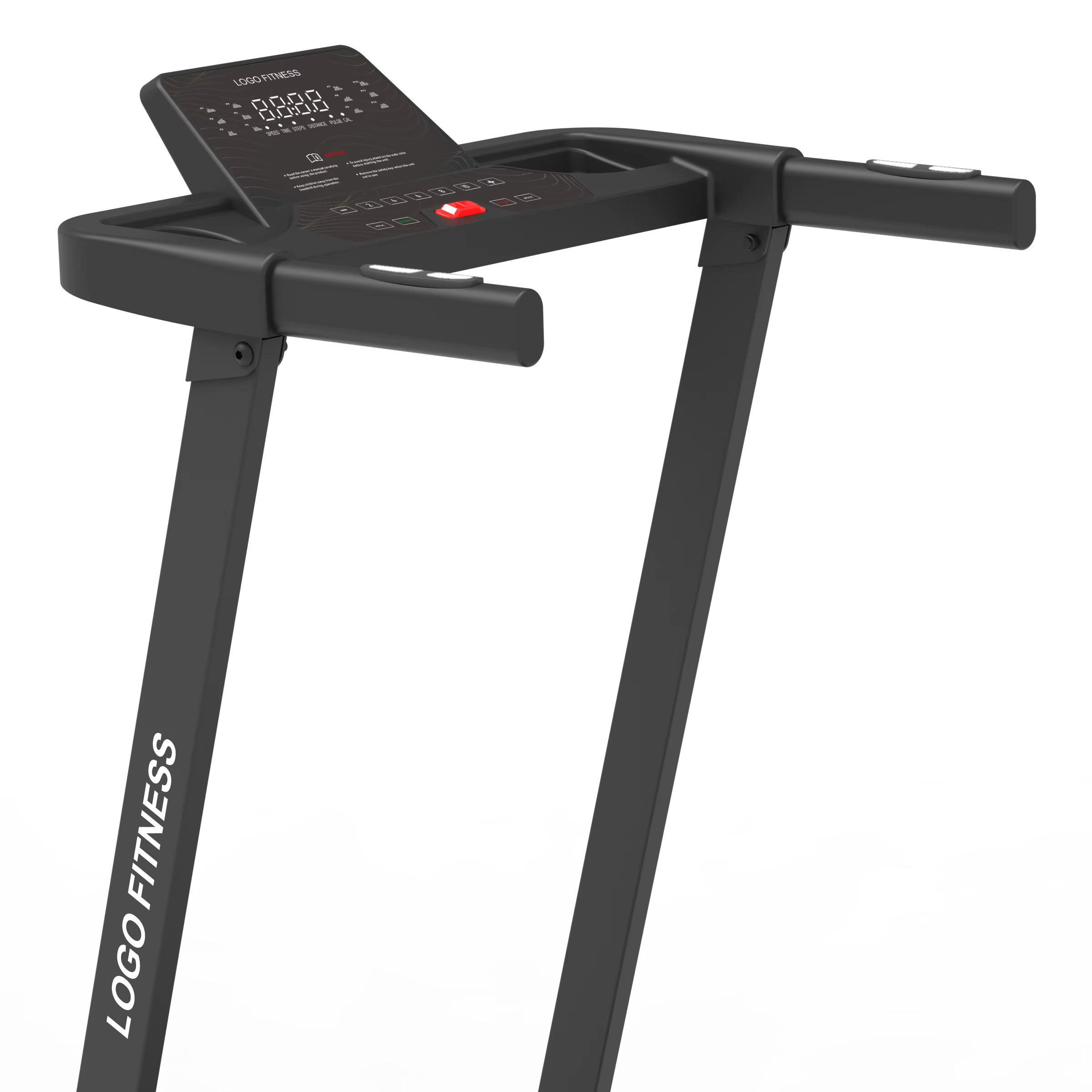 Gymbopro Shock Absorption with Cup Holder Portable Treadmill Machine Foldable for Home — image 4