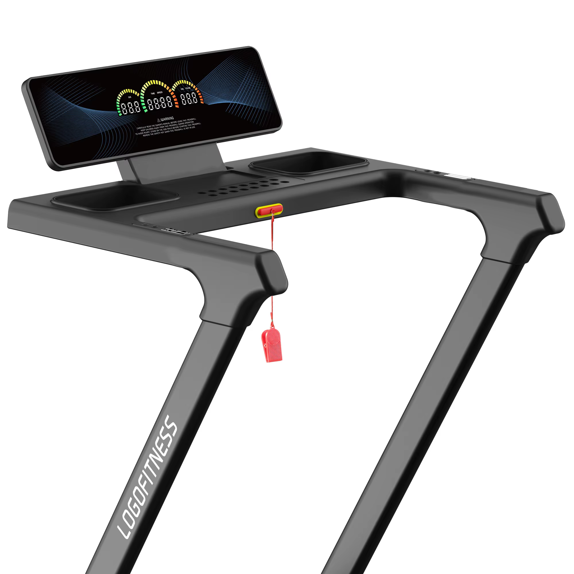 Gymbopro New Design High-Quality Shock Absorption Foldable Electric Treadmill Machine with Incline for Home Indoor — image 2