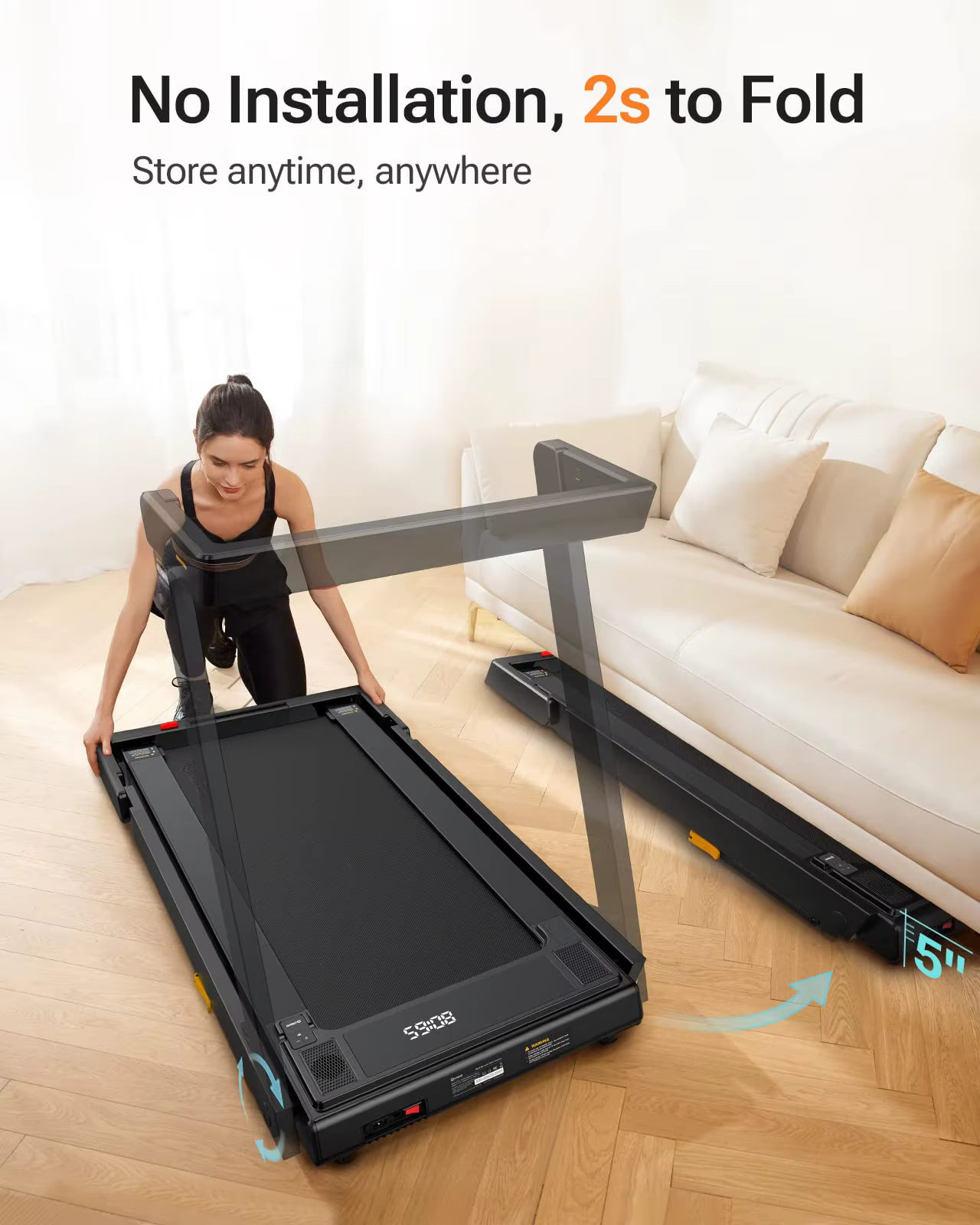 Gymbopro New 3-in-1 Multi-Functional Foldable Treadmill Electric Running Machine for Home — image 6