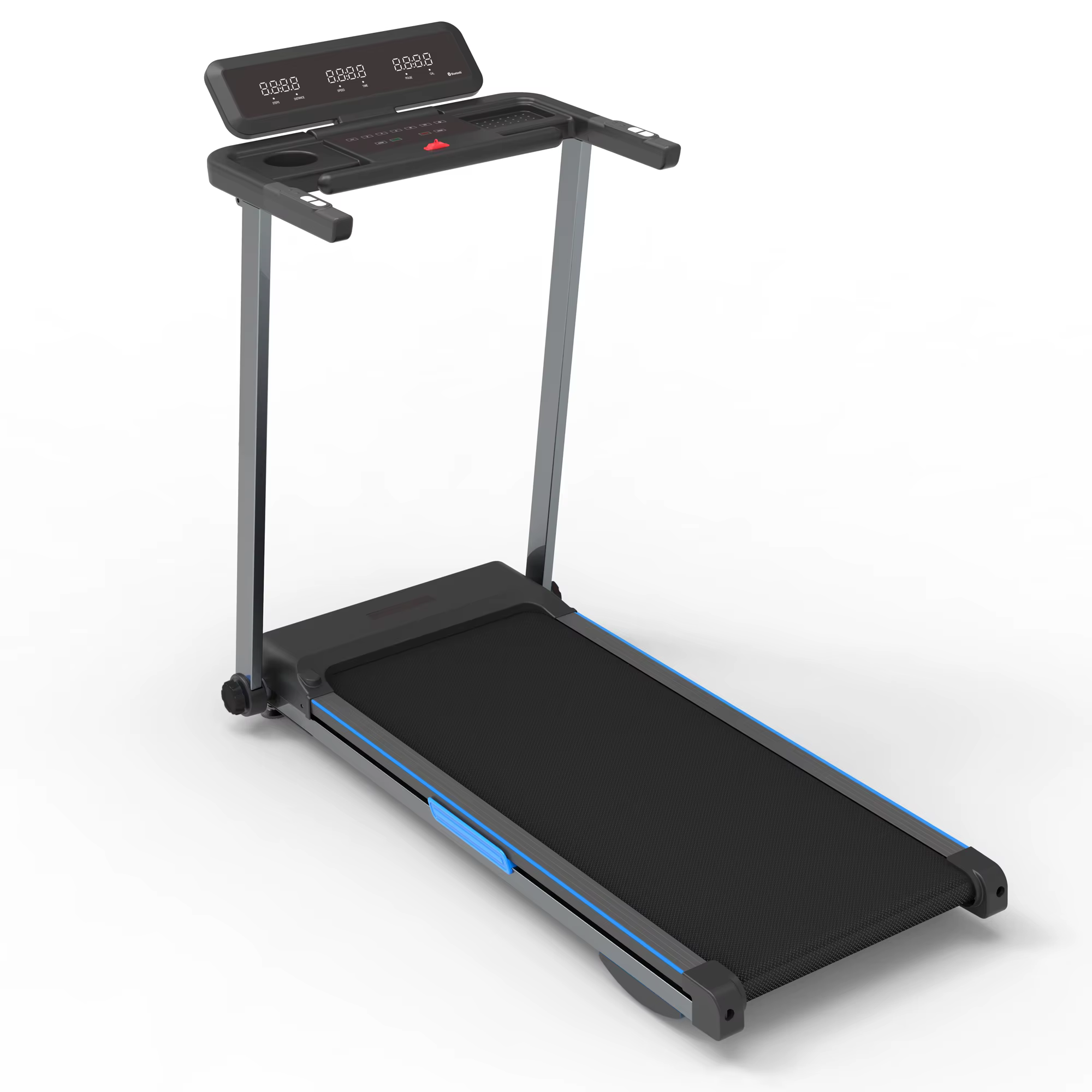 Cushioned and Quiet with Shelves Foldable Treadmill ,Electric Treadmill Machine for Home — image 2