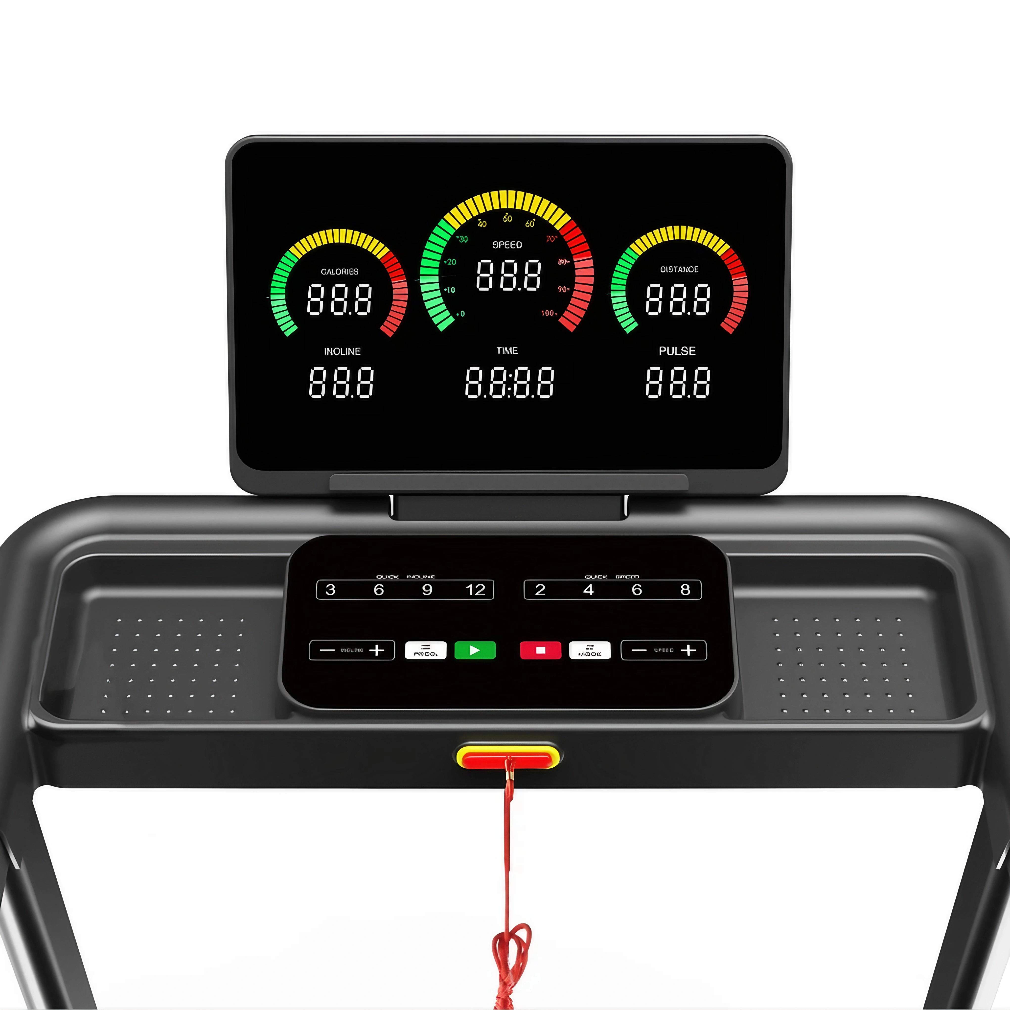 Quiet and Reinforced Cushioning for Home Use Foldable Treadmill with Automatic Incline for Home — image 4