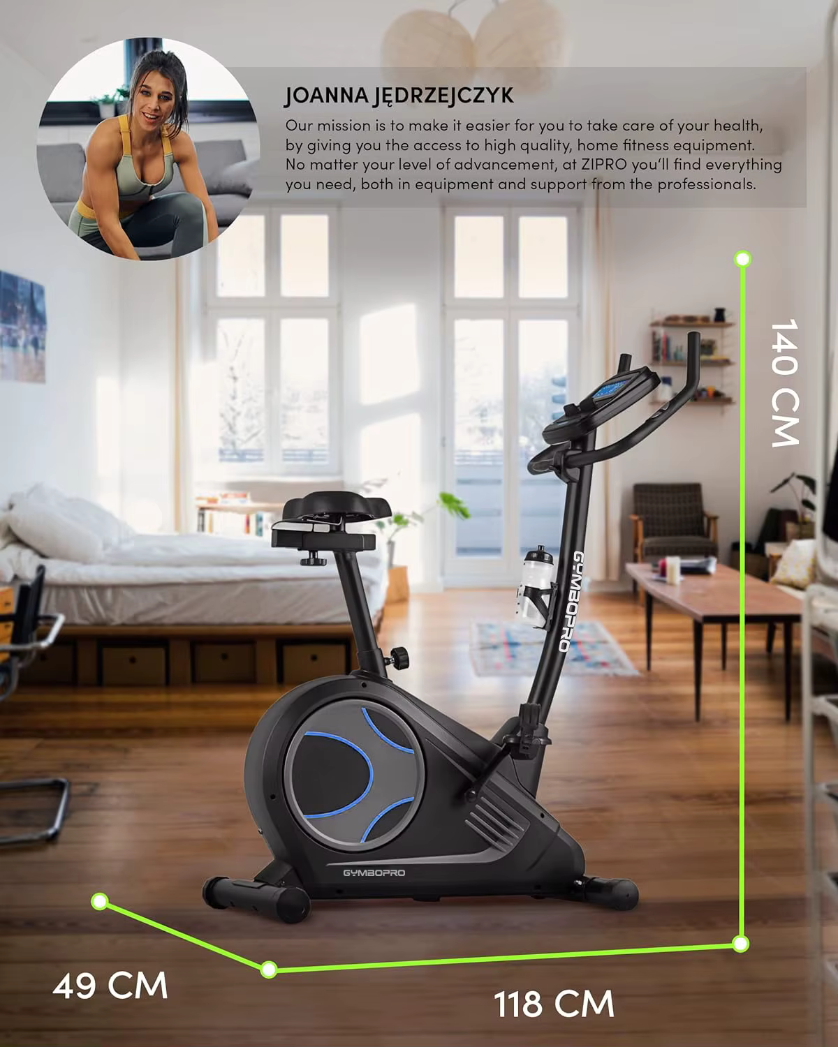 Indoor Magnetic Stationary Fitness Exercise Bike Upright Silent Sports Bike — image 5