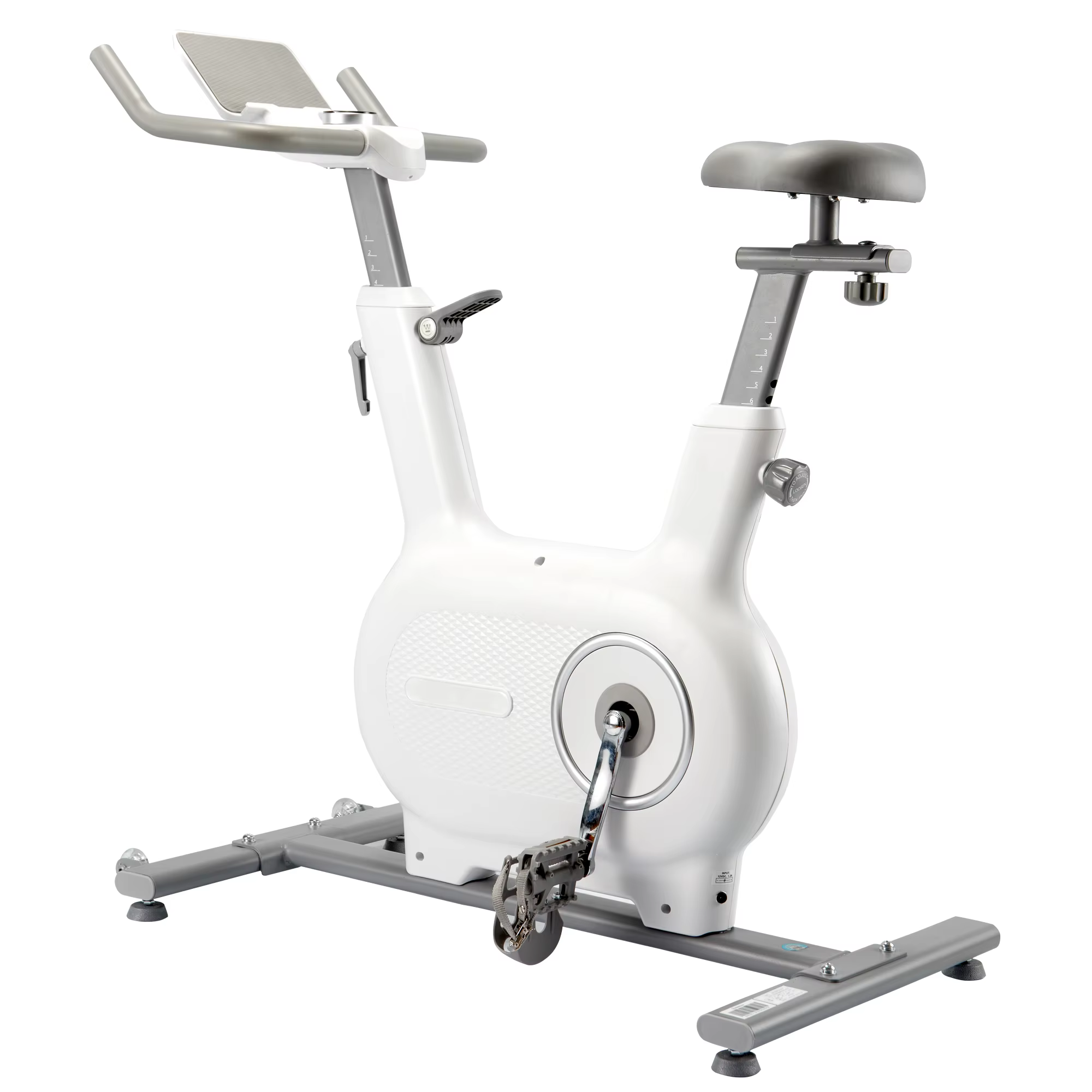 Gymbopro White with Tablet Holder and Cup Holder Indoor Spinning Magnetic Exercise Bike — image 3
