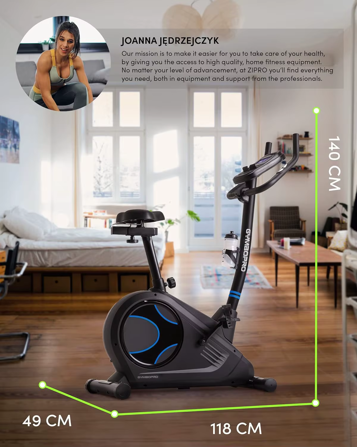 Home Use Fitness Magnetic Exercise Bicycle Stationary Bike Cardio Training Bike for Indoor — image 6