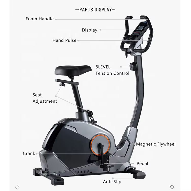 Gymbopro Adjustable Resistance Multifunction Magnetic Electric Exercise Bike for Home Gym — image 4