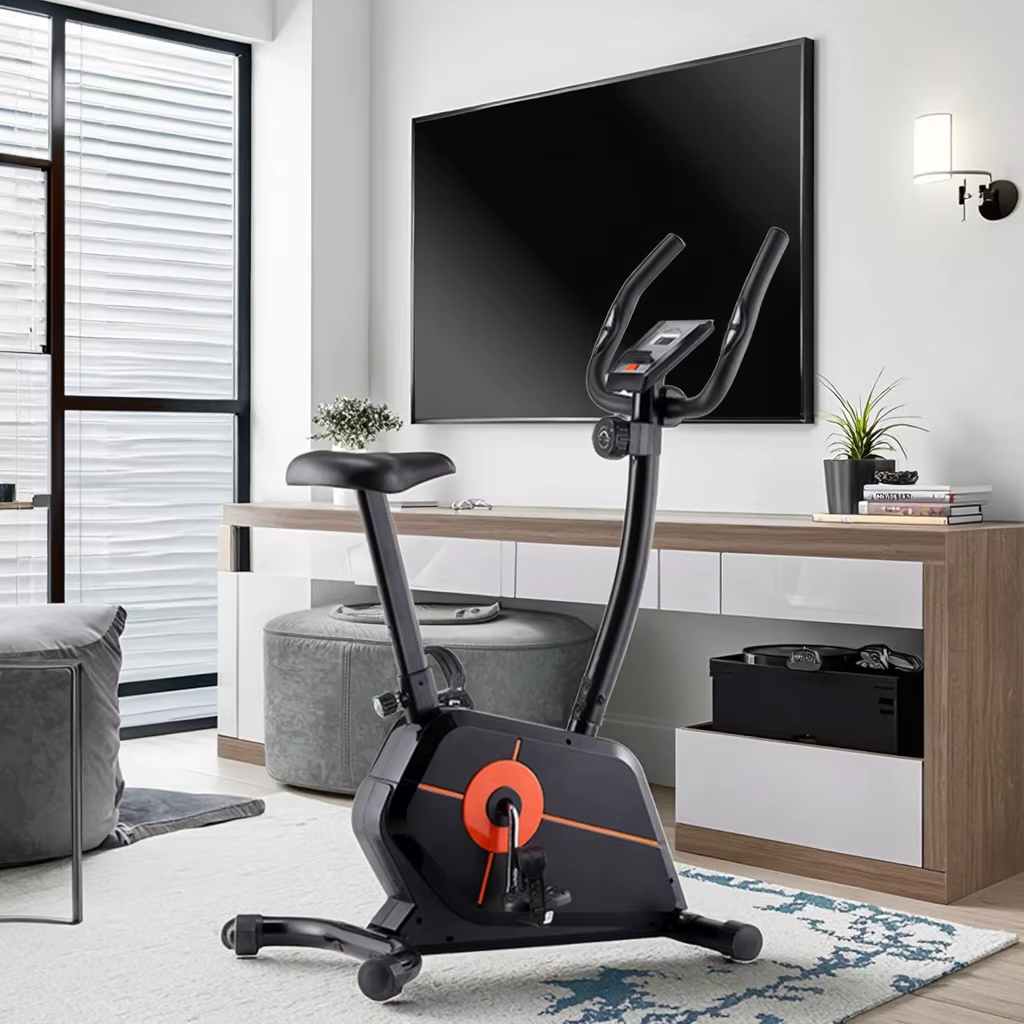 Exercise Bike Stationary Magnetic Upright Exercise Bike Workout Bike for Home With Tablet Holder and LCD Display — image 2