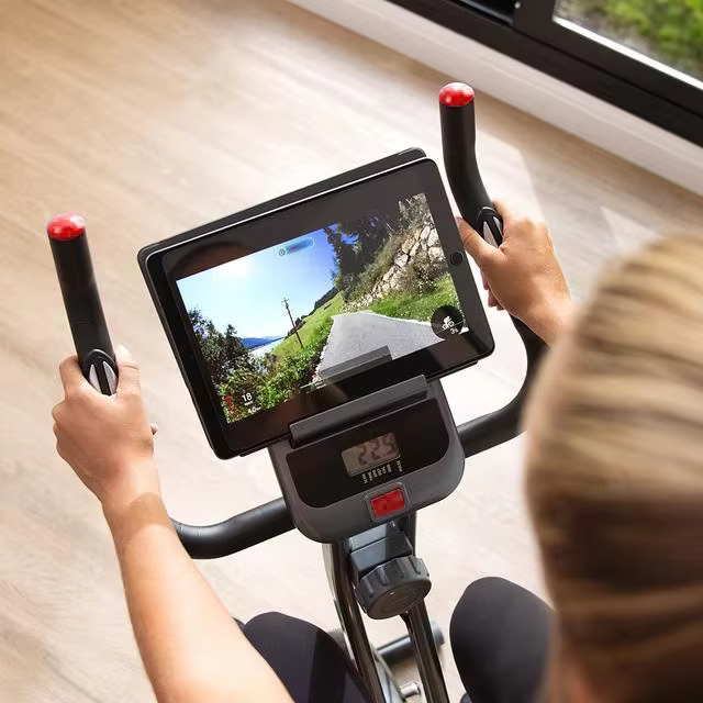 Variable Magnetic Resistance with Comfort Saddle and Tablet Holder Steel Folding Exercise X Bike Portable — image 2