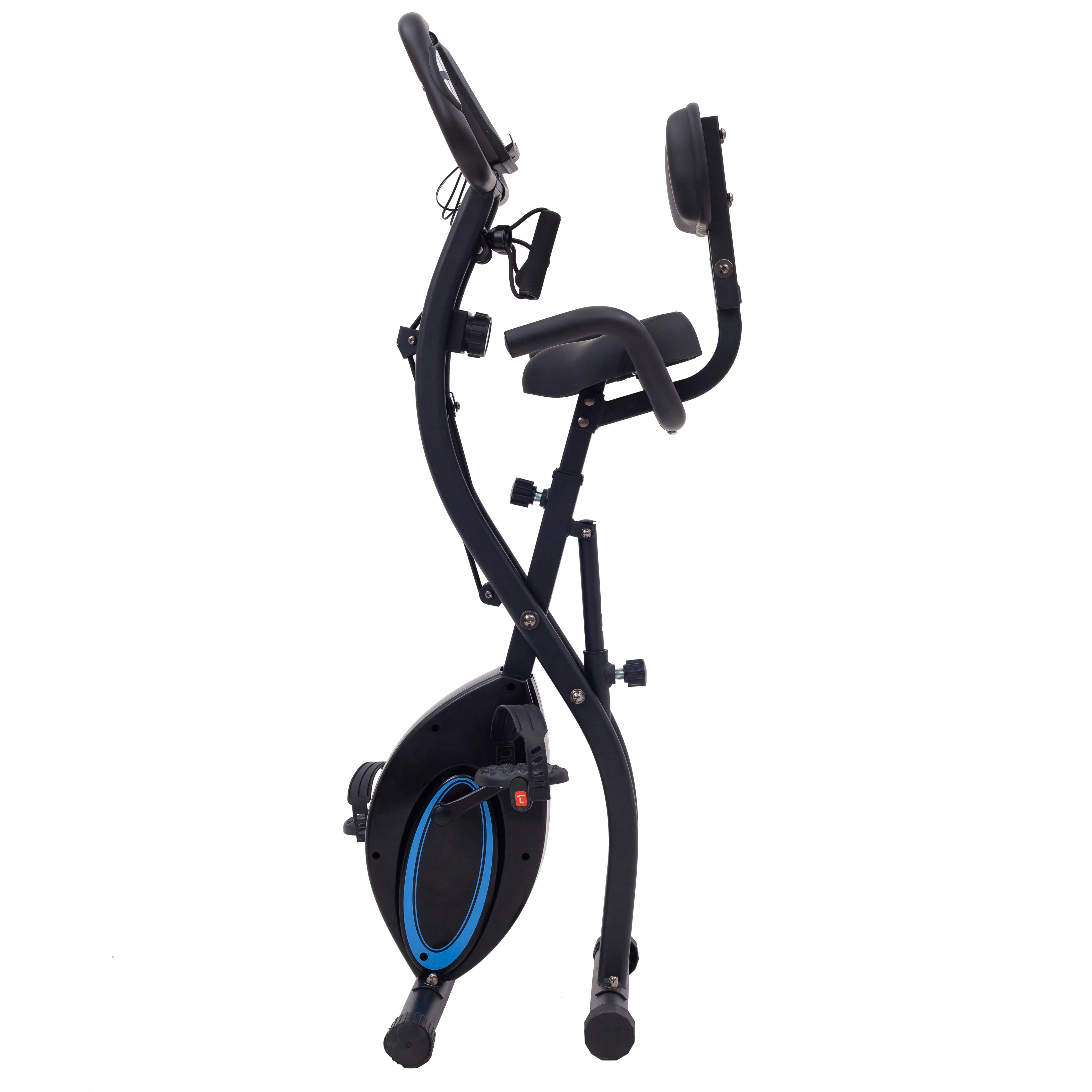 Gymbopro With Armrest and Lumbar Support Small Magnetic Exercise X Bike for Home Gym — image 4