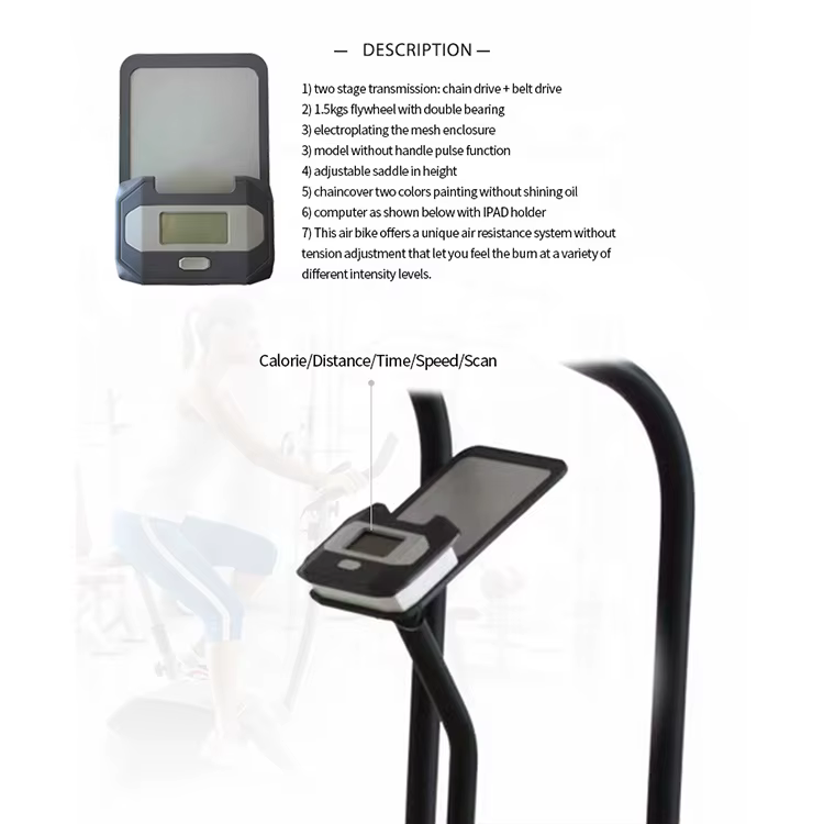 Gymbopro Home Gym Comfortable Bike Seat Cardio Toning Exercise Equipment Adjustable Stationary Exercise Bike — image 2