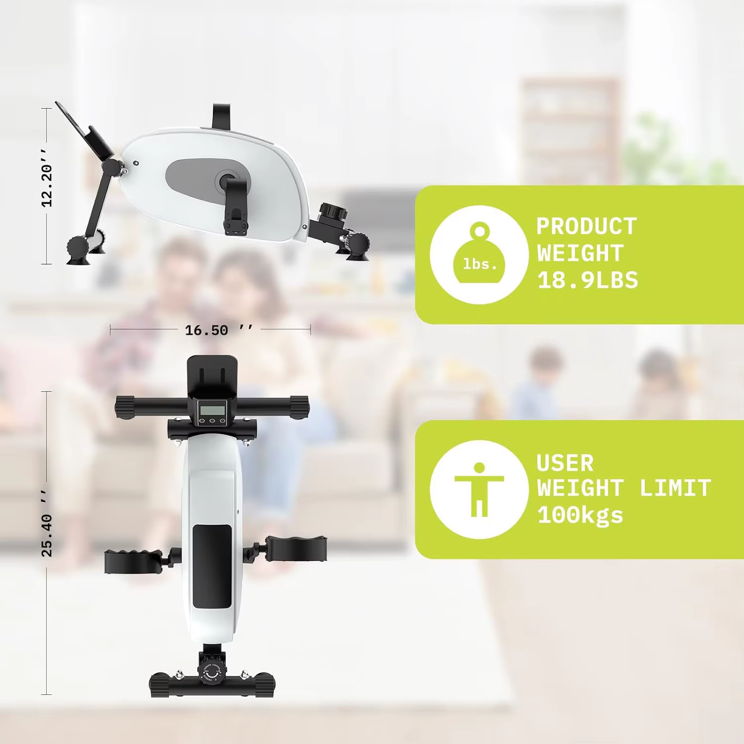 Gymbopro Mini Cycle Pedal Exercise Bike Under Desk Bike Pedal Exerciser for Home Gym — image 2