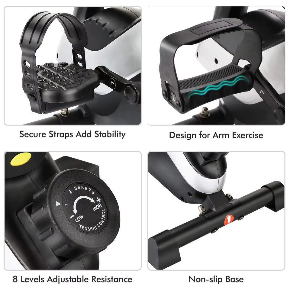 Rehabilitation Under Desk Mini Pedal Exercise Bike for Elderly Pedal Exercisers Cardio Training — image 2