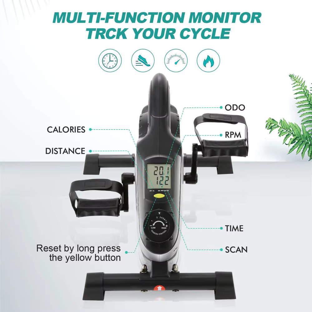 Exercise Pedal Bike Home Fitness Equipment Portable Arm and Leg Trainer Indoor Cycle Bike Mini Pedal Exerciser — image 2